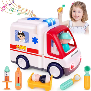 اسباب بازی ماشین آمبولانس موزیکال هولی تویز Hola Toys مدل E8997-اسباب بازی